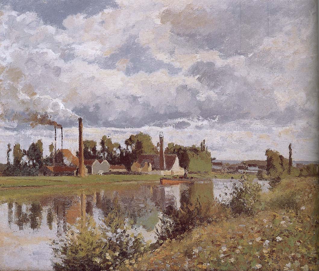 Camille Pissarro Metaponto Schwarz Schwarz suburbs River